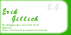 erik gillich business card